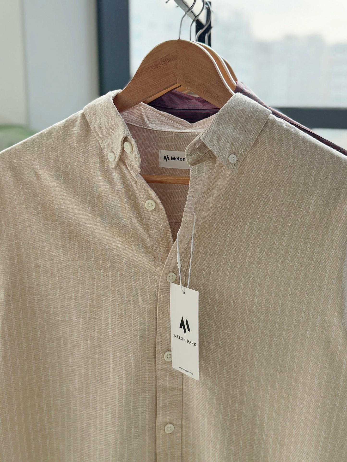 Gentle stripe shirt - Chai Glow