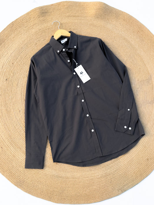 Signature Remi cotton shirt - Charcoal Grey