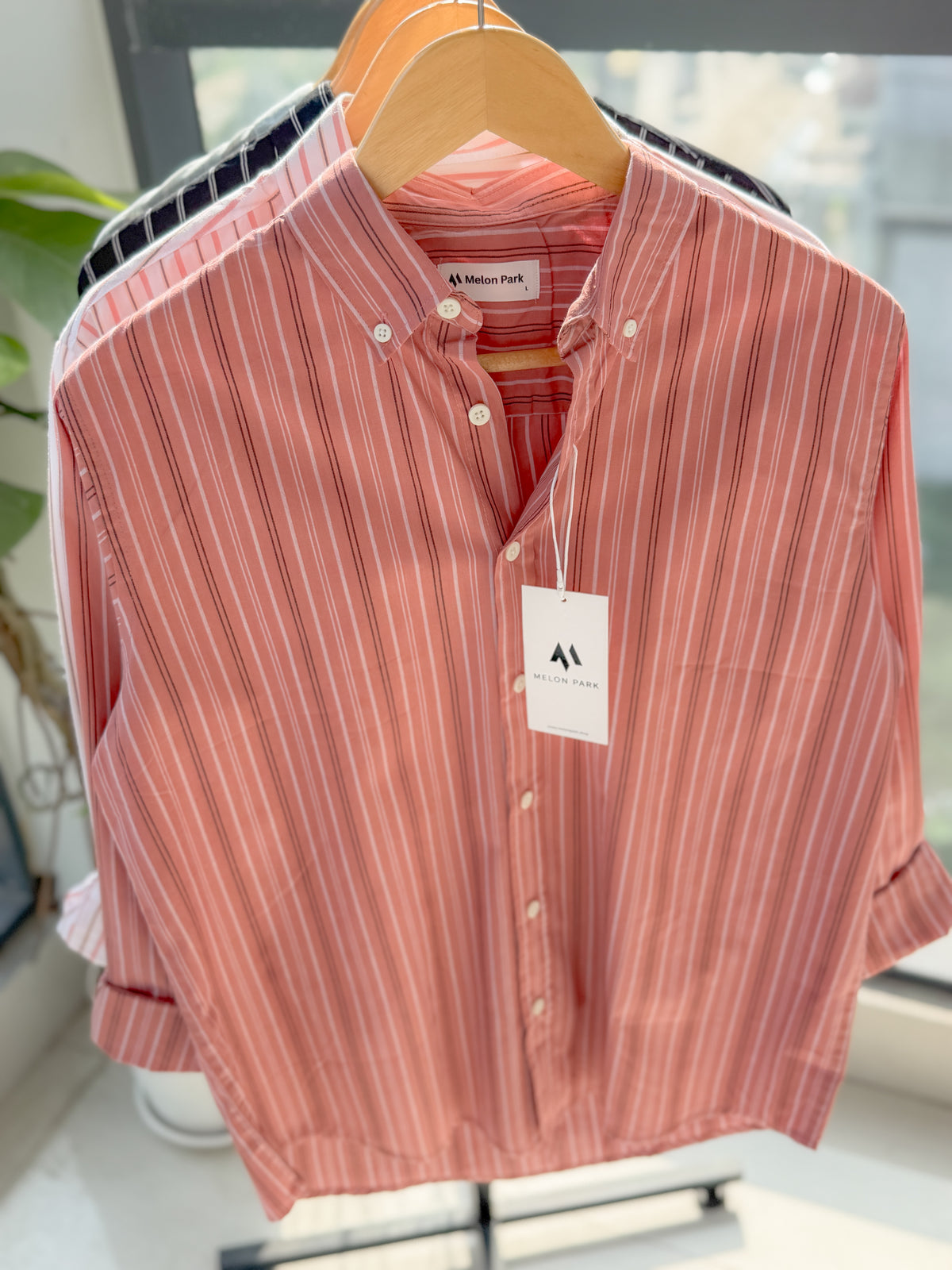 Gentle stripe shirt - Peach stripe
