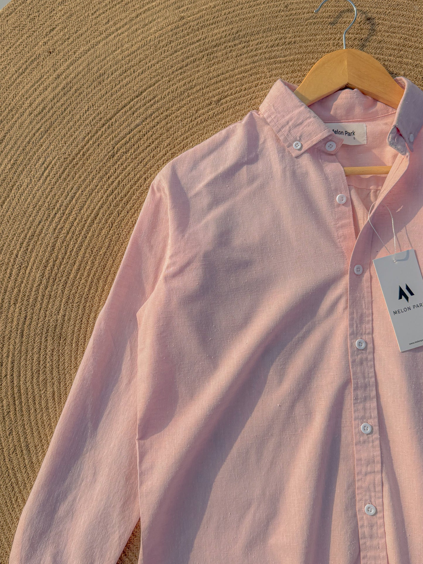 Signature Remi cotton shirt - Baby Pink