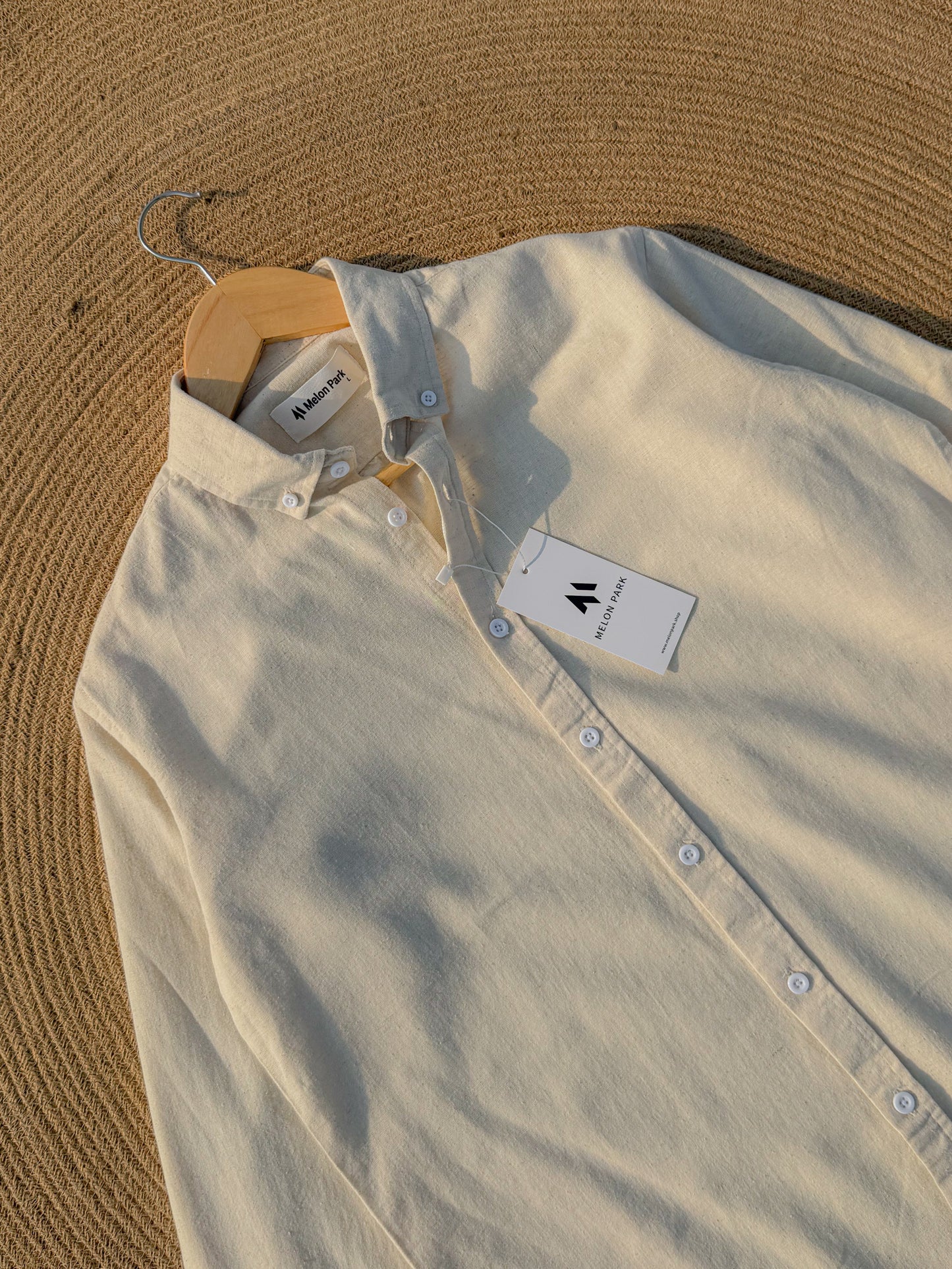 Signature Remi cotton shirt - Textured Off White