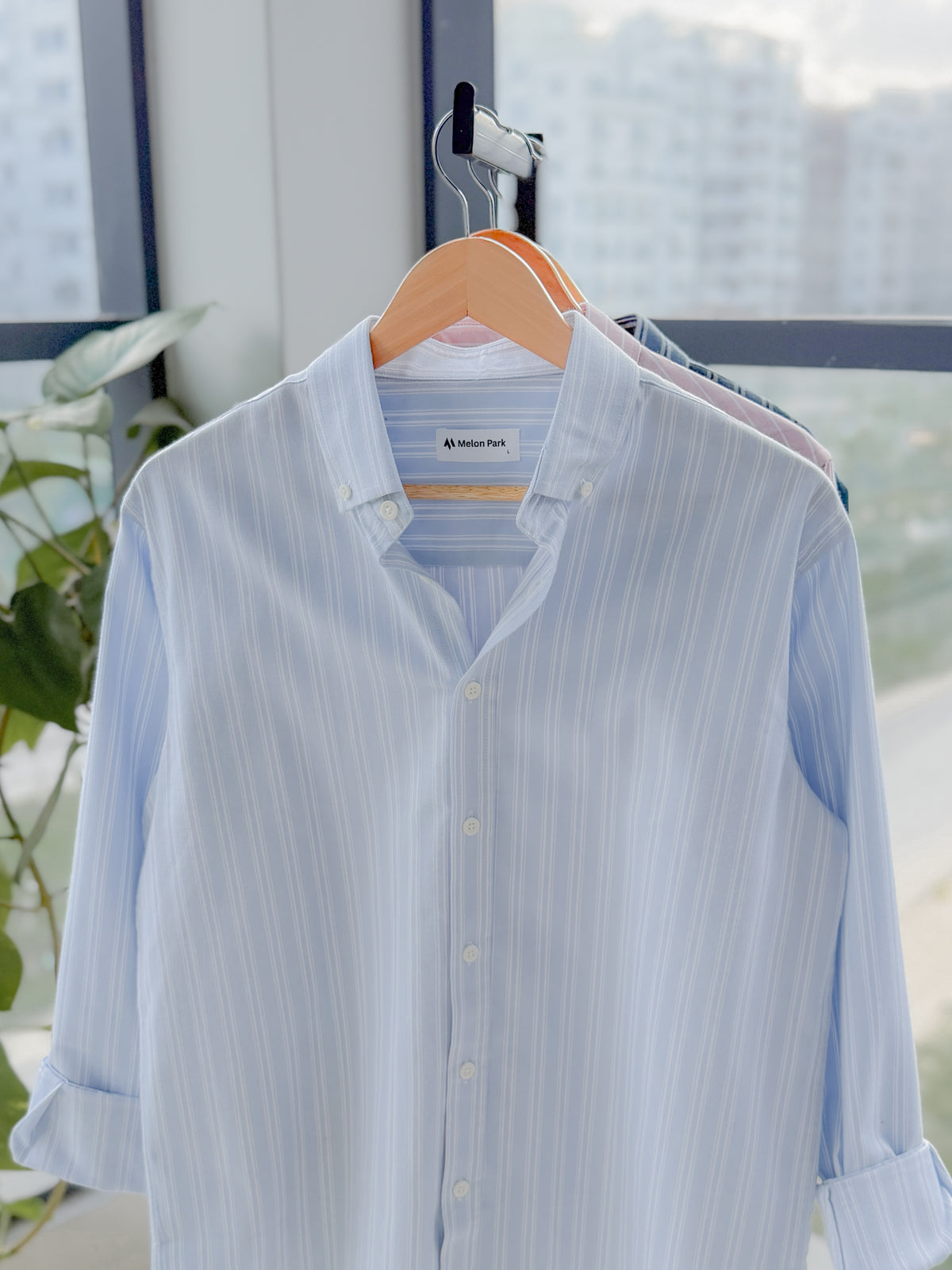 Gentle stripe shirt - Skyward Pinstripe