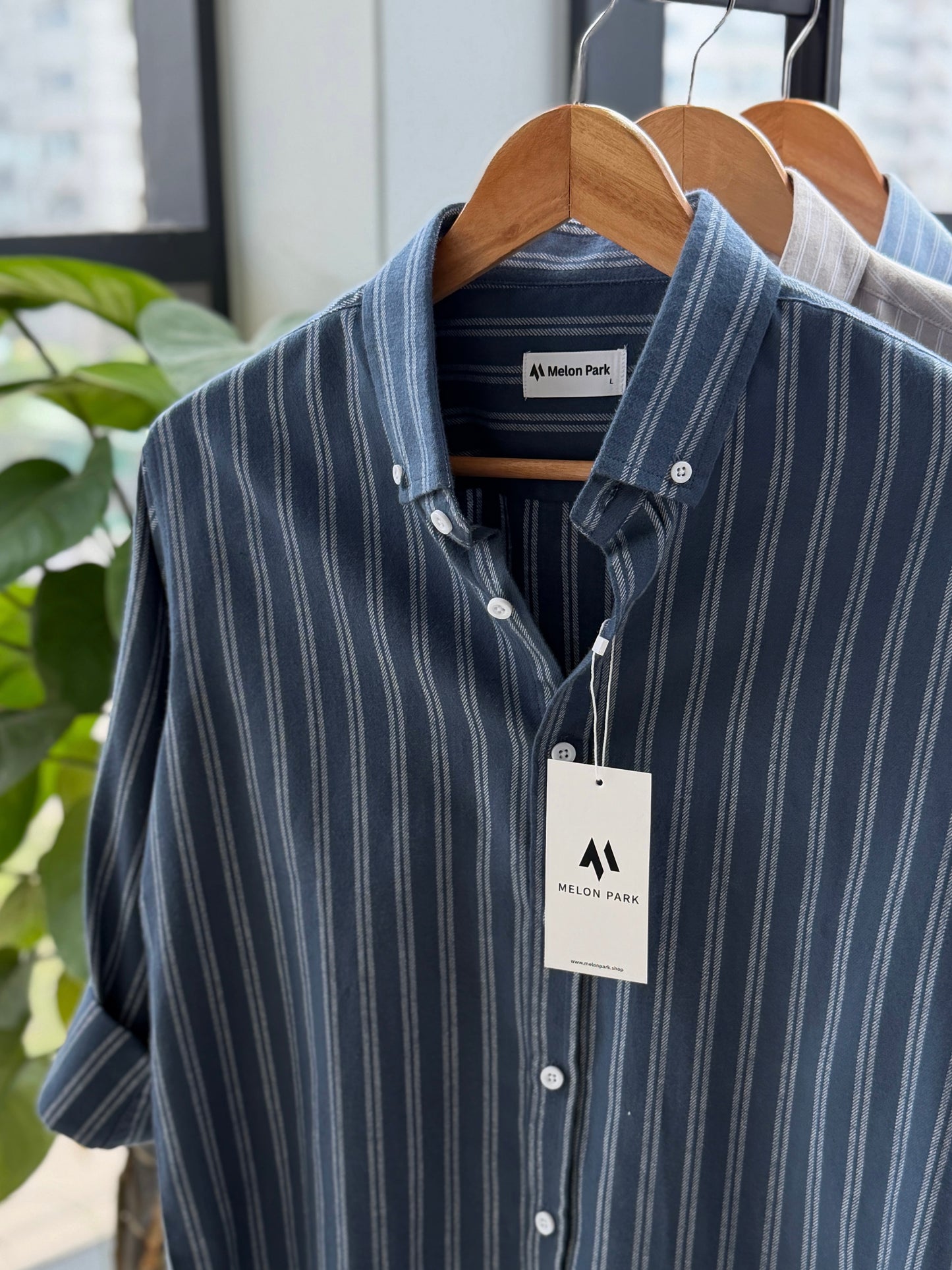 Gentle stripe shirt - Sailor slate