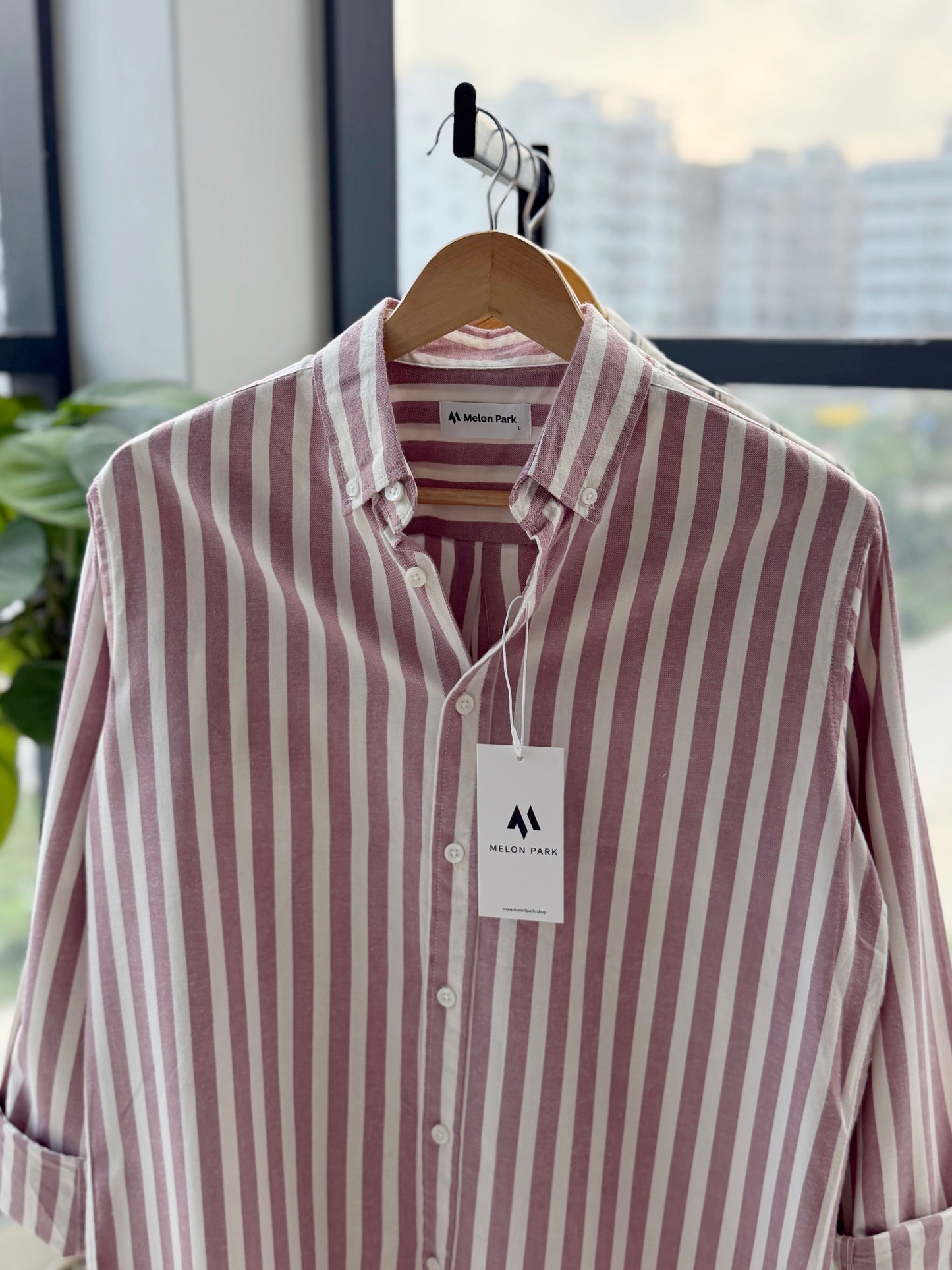 Gentle stripe shirt - Blush Breeze