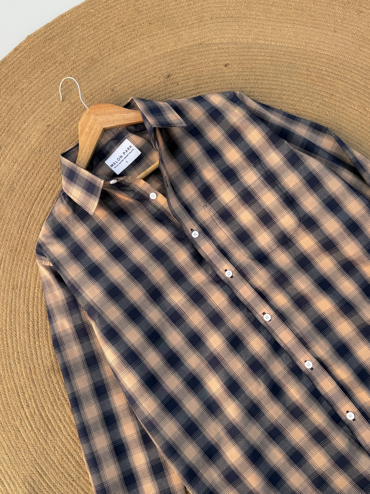Gentle Check shirt - Highland Caramel