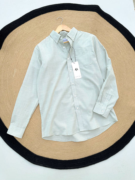 Linen Full sleeve Shirt- Mint