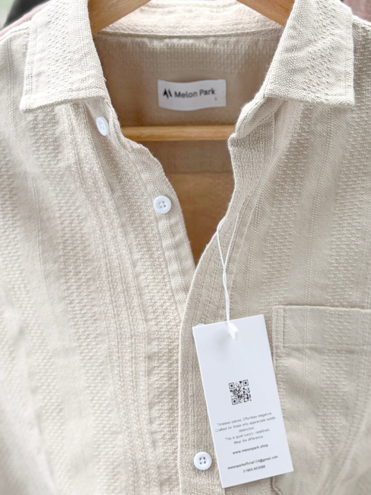 Crafted Dropshoulder Shirt - Resort Off White