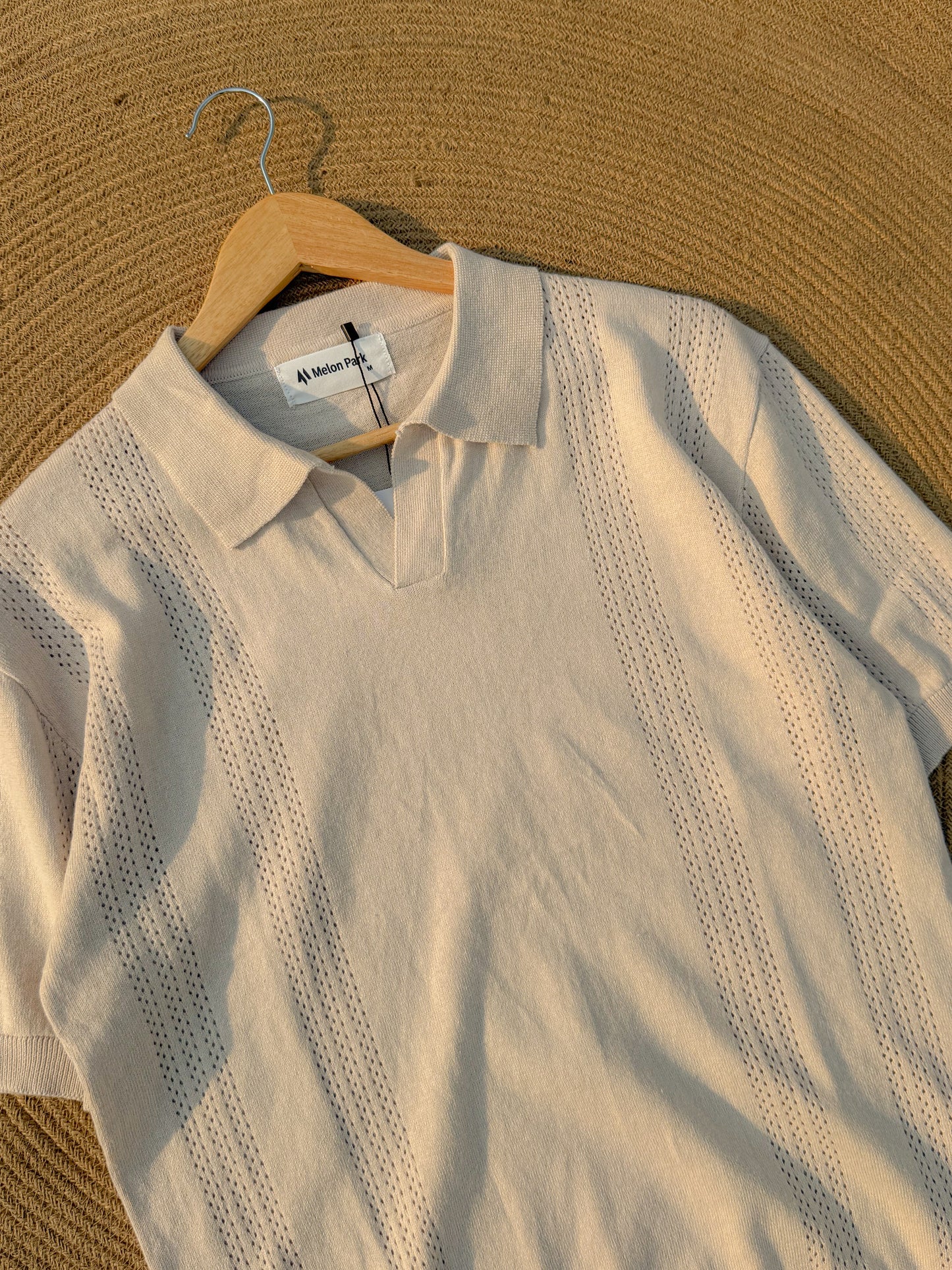 Gentle Breeze Knit Polo - Off-White