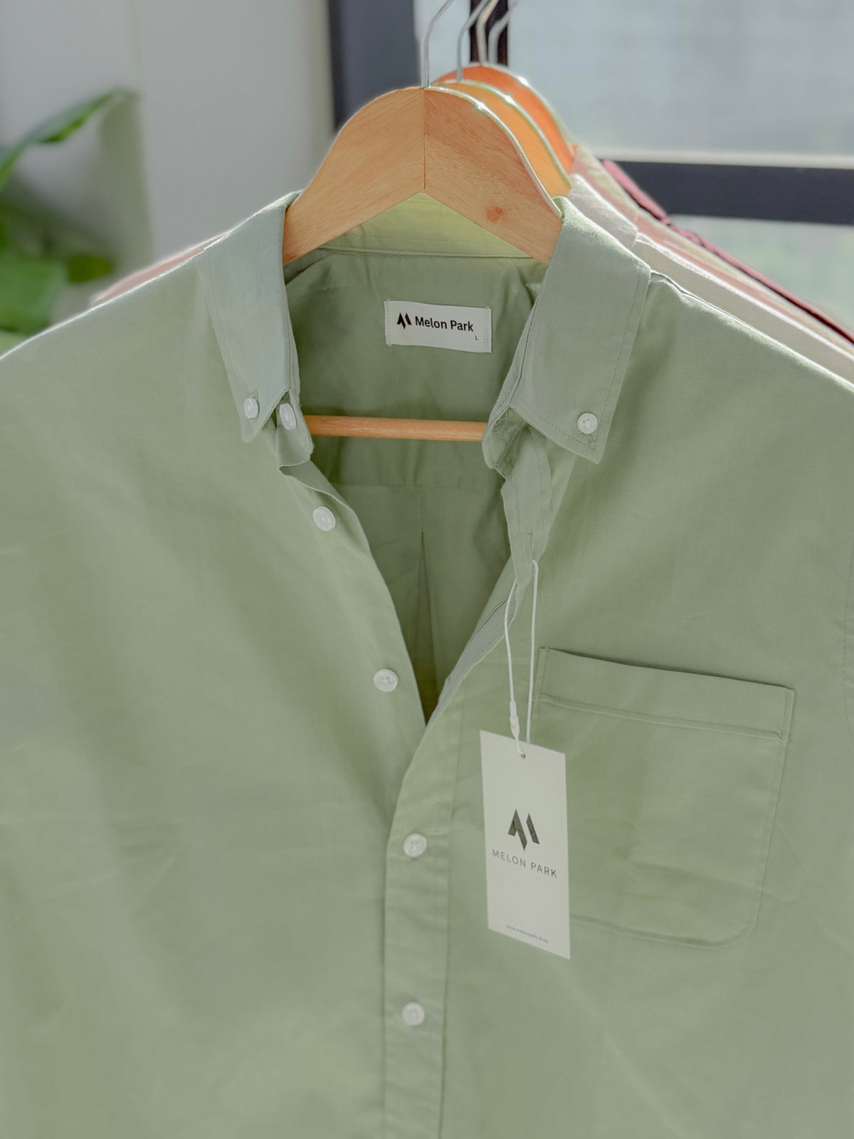 Chambray solid shirt - Mint