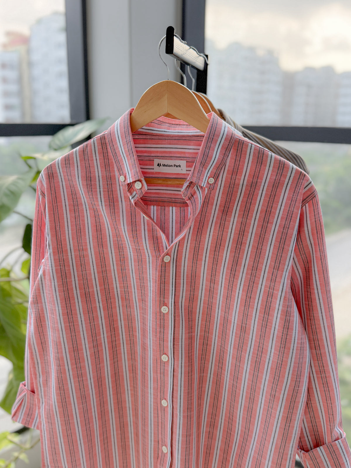 Gentle stripe shirt - Salmon Breeze
