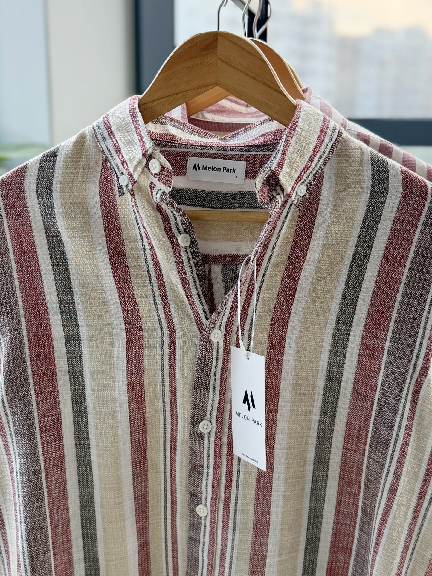 Gentle stripe shirt - Warm Amber