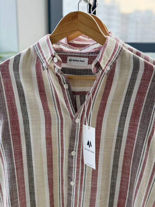 Gentle stripe shirt - Warm Amber
