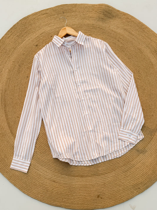 Old Money full sleeve shirt - Sandcastle stripe