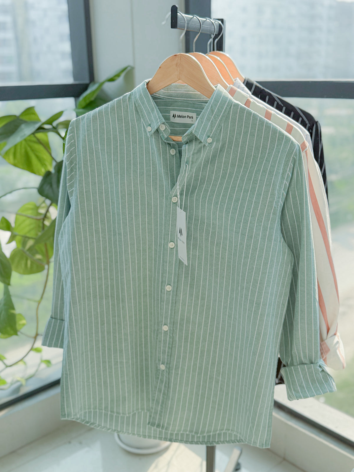 Gentle stripe shirt - Mint meadow stripe