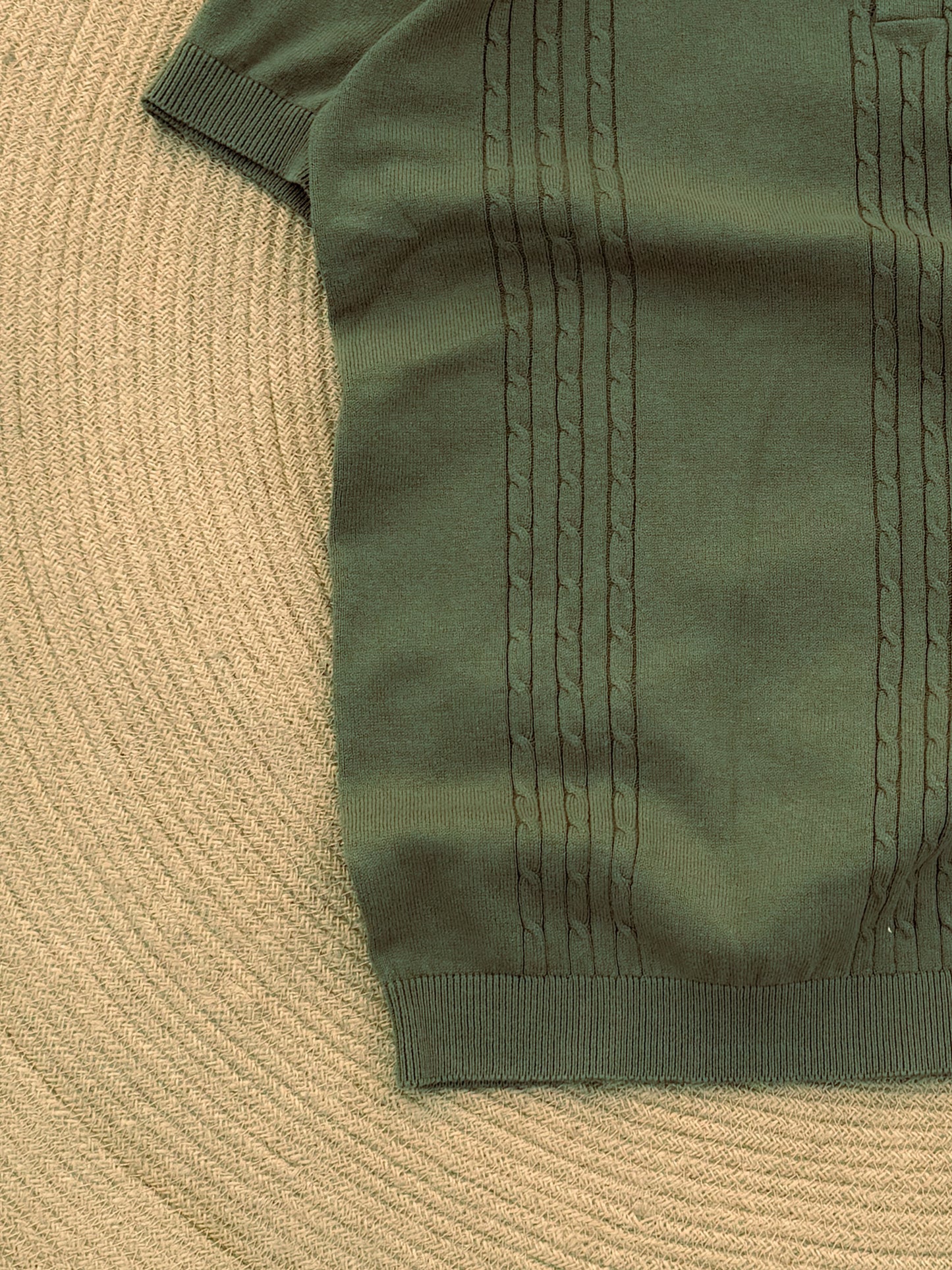 Velour Knit polo - Olive