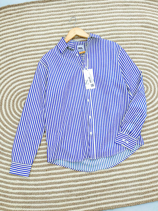 Minimal shirt - Oceanic Blue and White