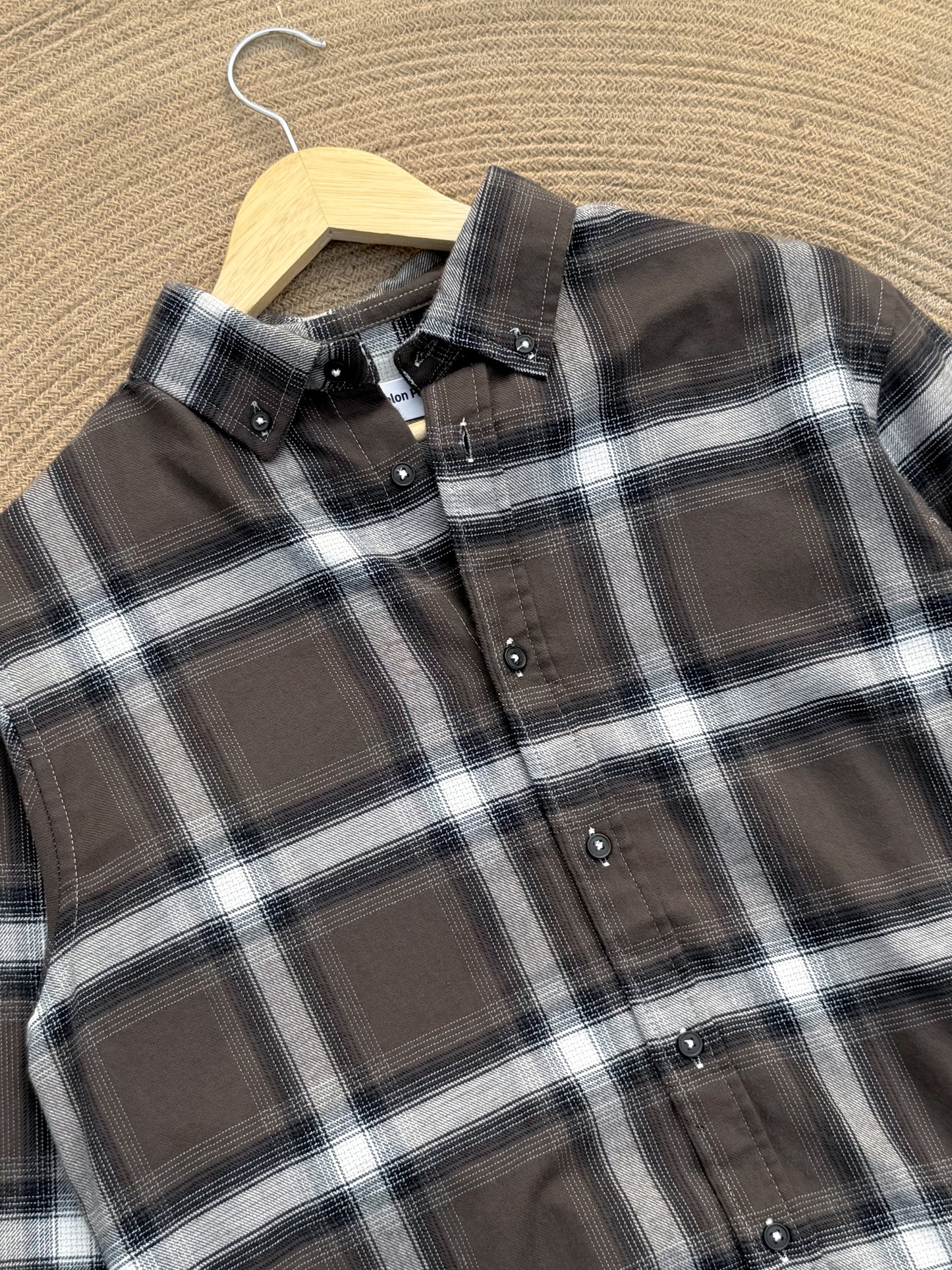 Gentle Check shirt - Midnight Mocha