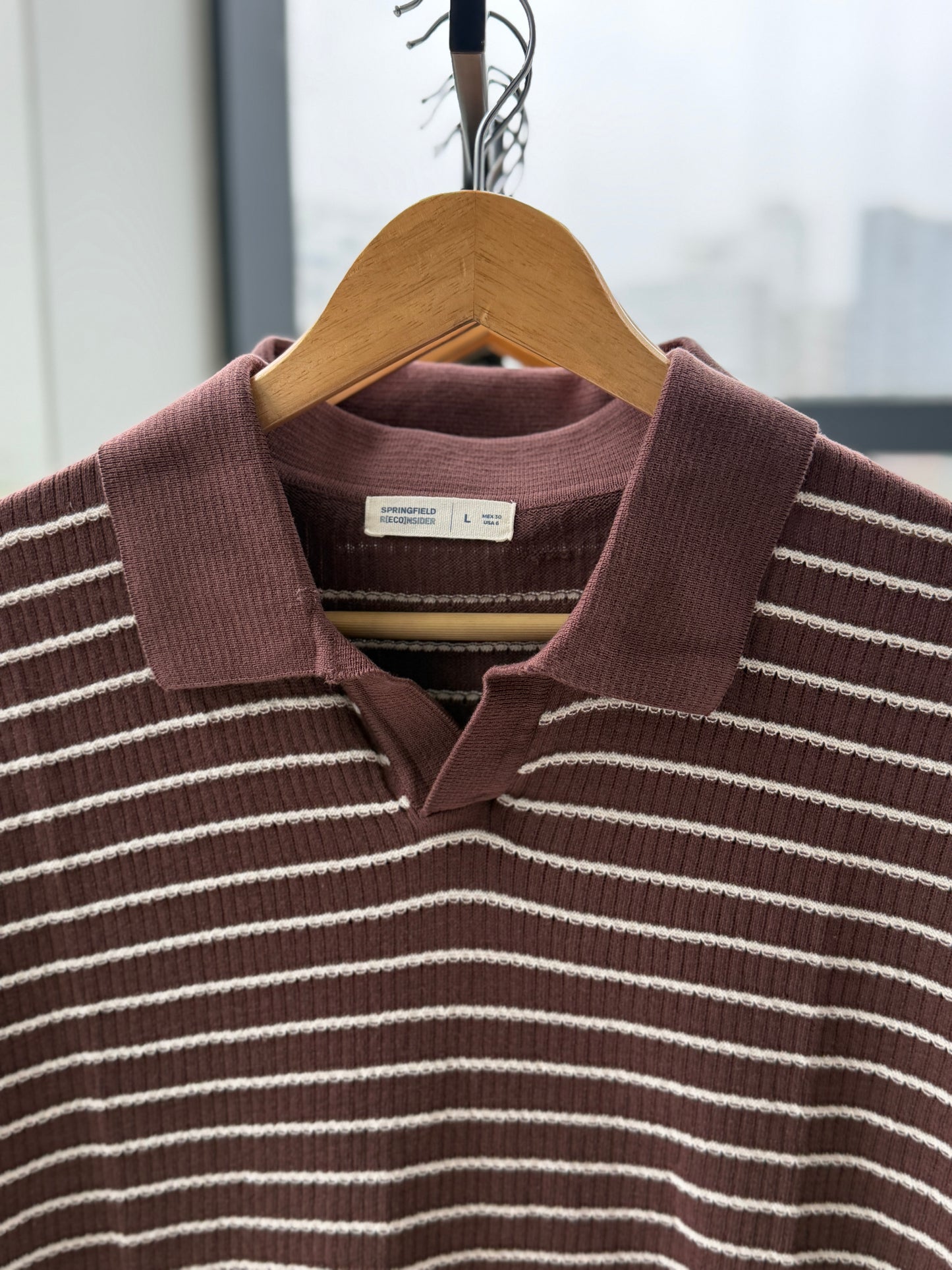 Cabana Knitted Polo - Chocolate