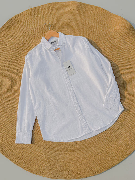 Signature Remi cotton shirt - Crafted White