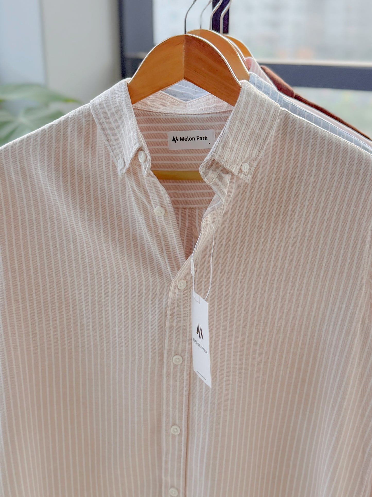 Gentle stripe shirt - Ivory Dune