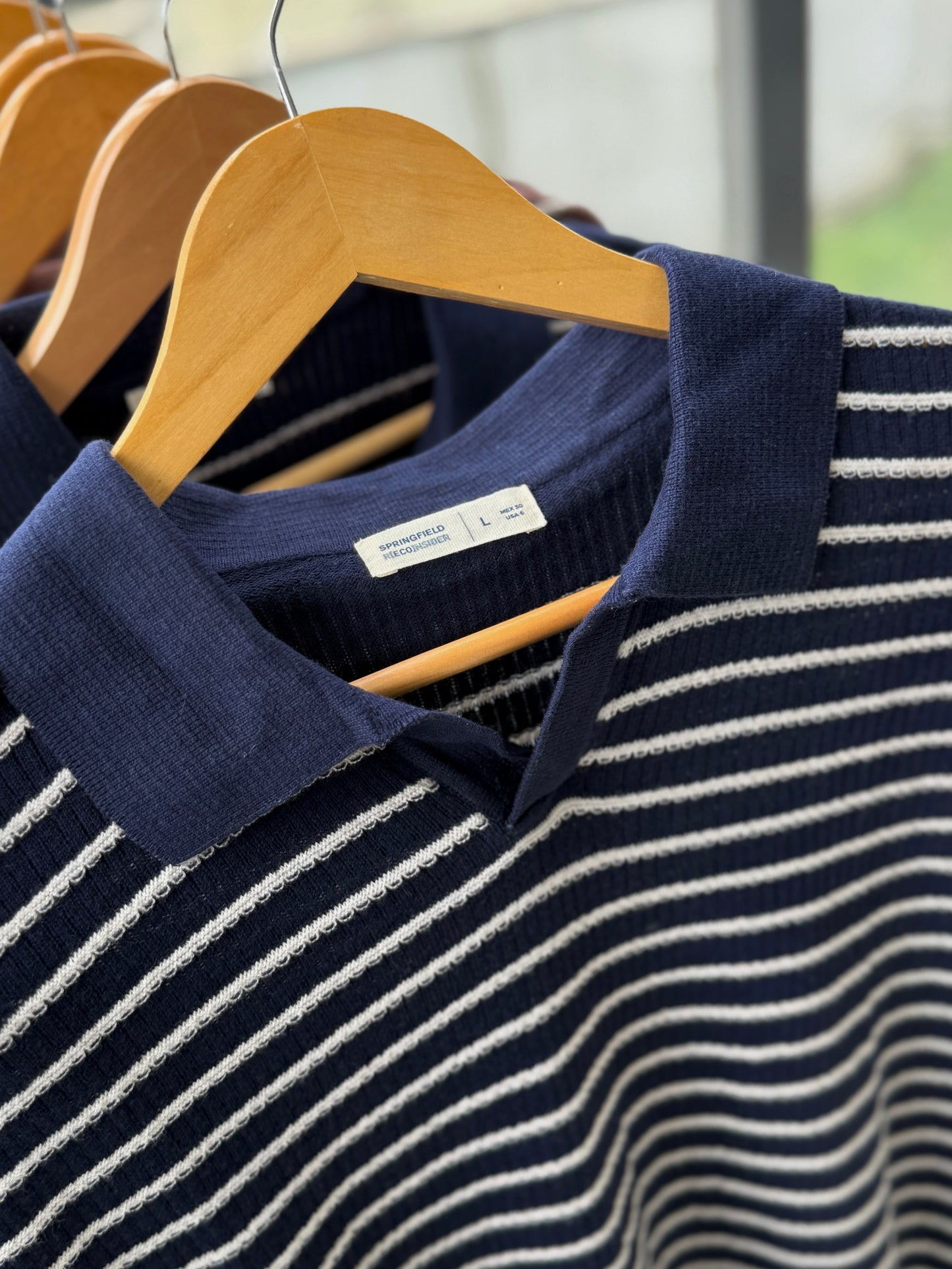Cabana Knitted Polo - Navy Blue