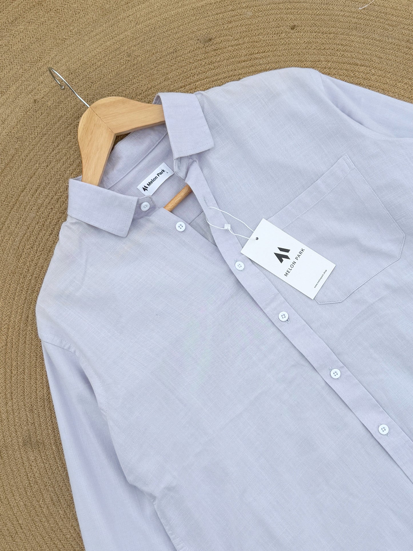 Drop-shoulder boxy shirt - Lavender