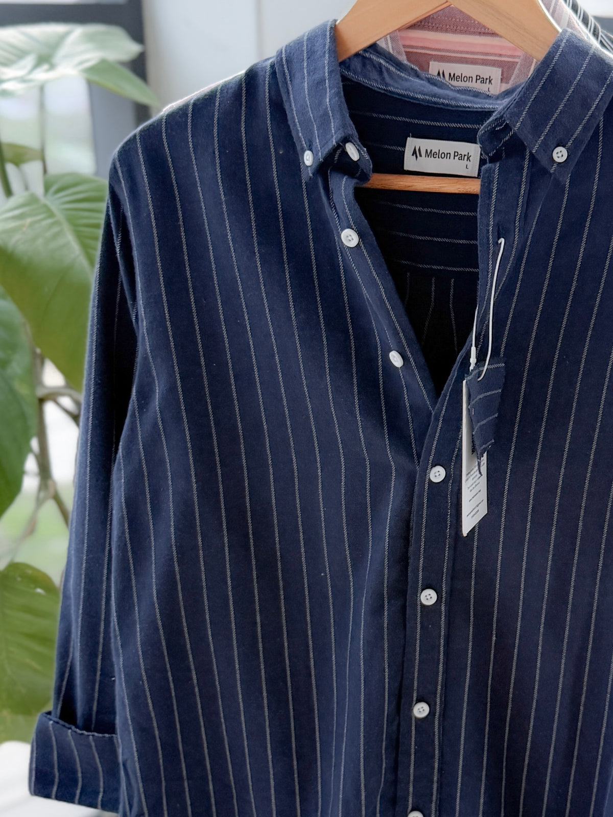 Gentle stripe shirt - Faded Navy Blue stripe