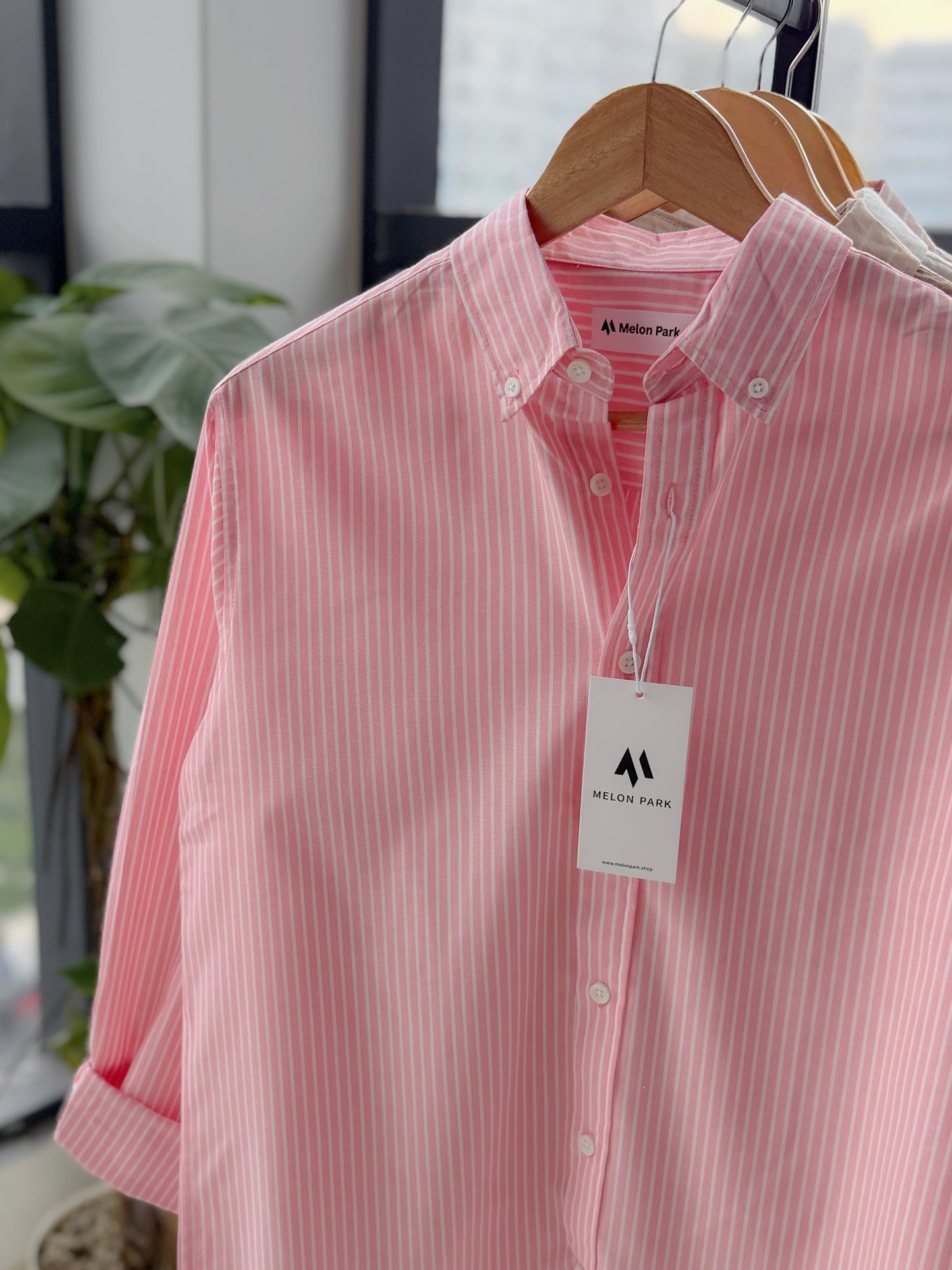 Gentle stripe shirt - Flamingo