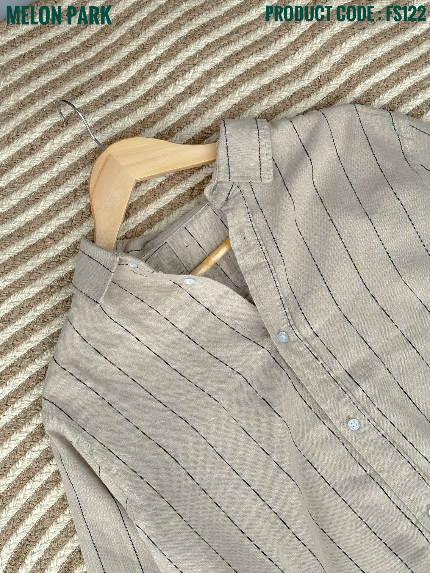 Gentle stripe shirt - Light Beige | FS122