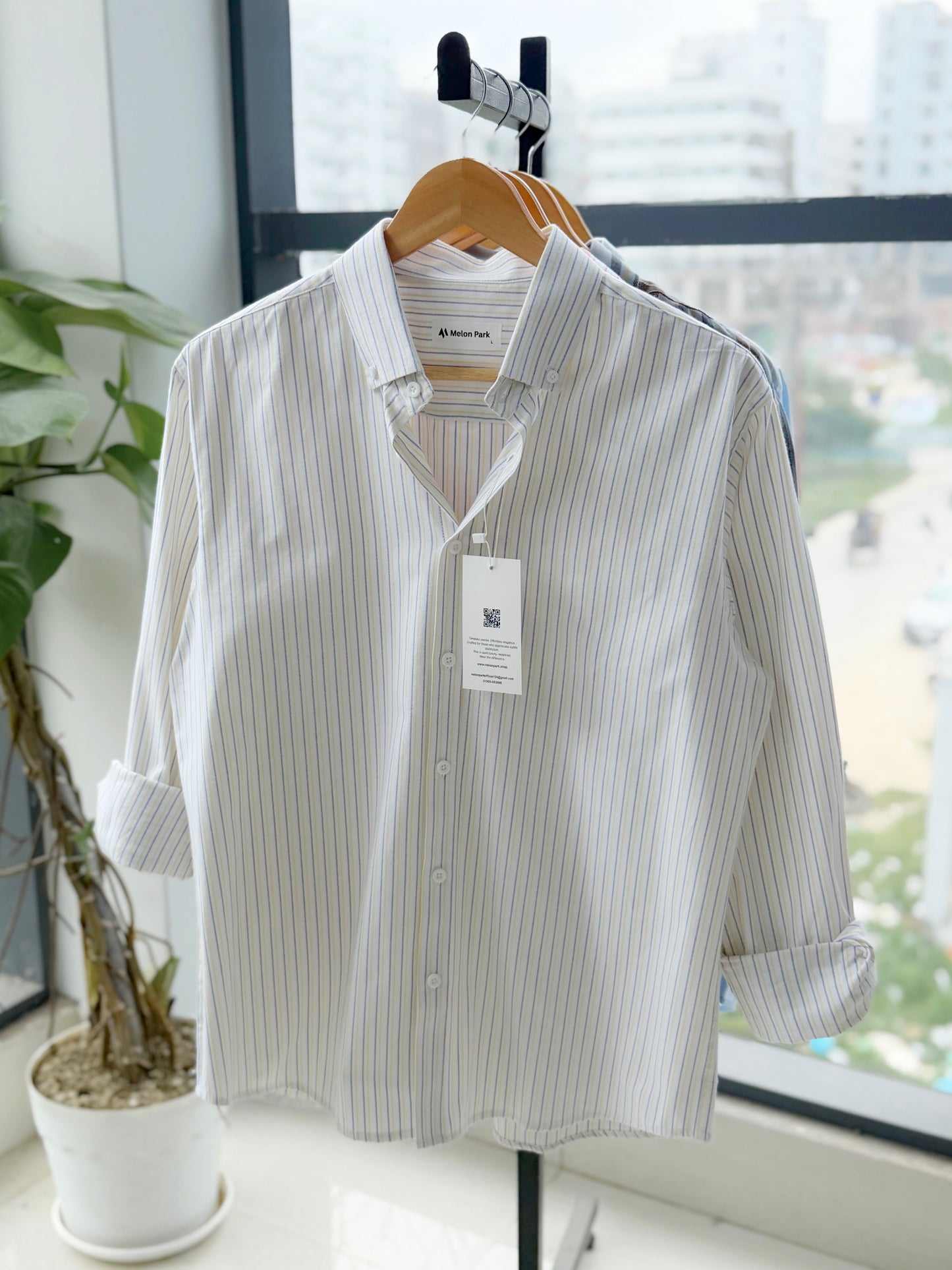 Gentle stripe shirt - Morning Glow