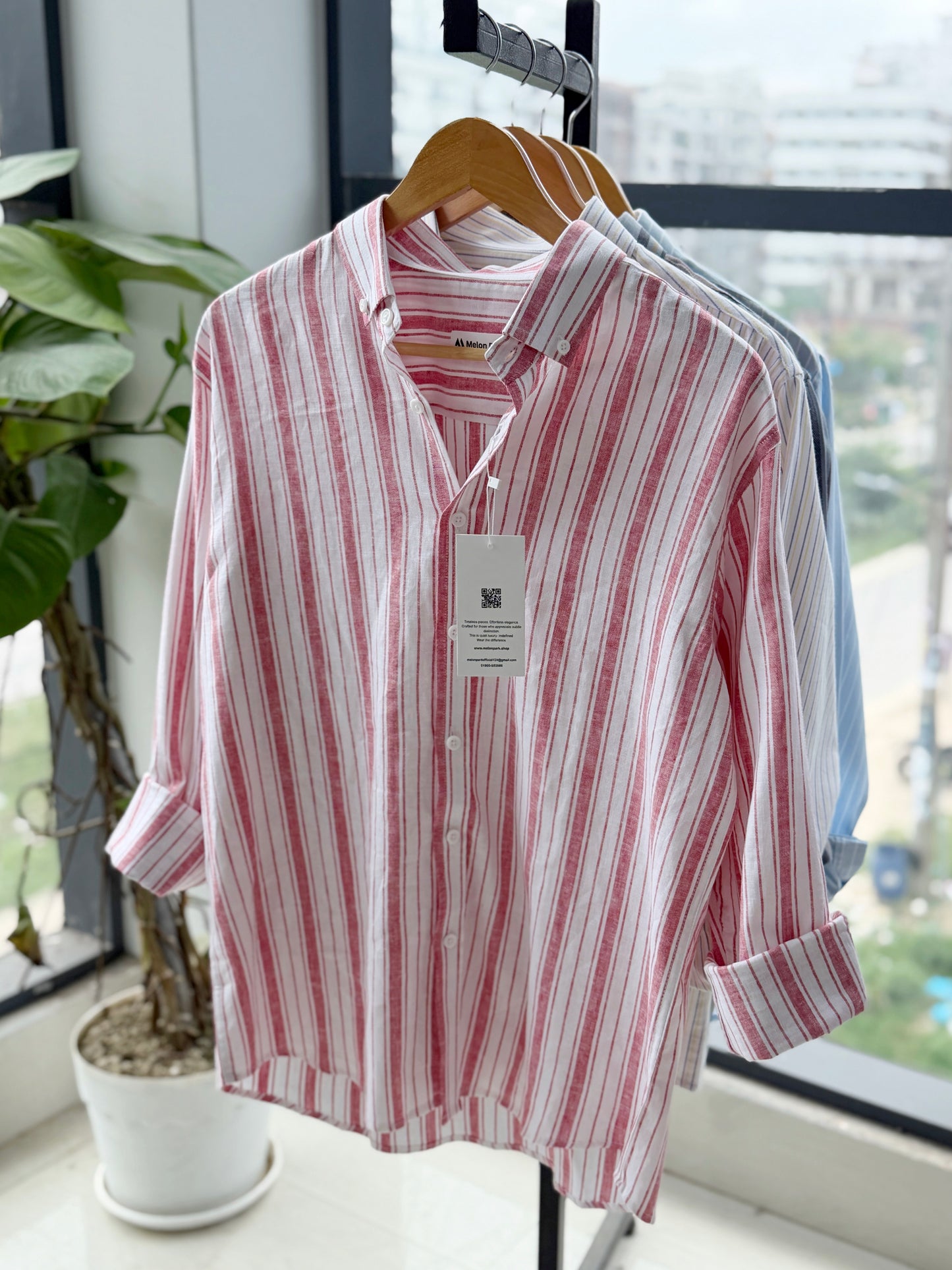 Gentle stripe shirt - Cherry stripe
