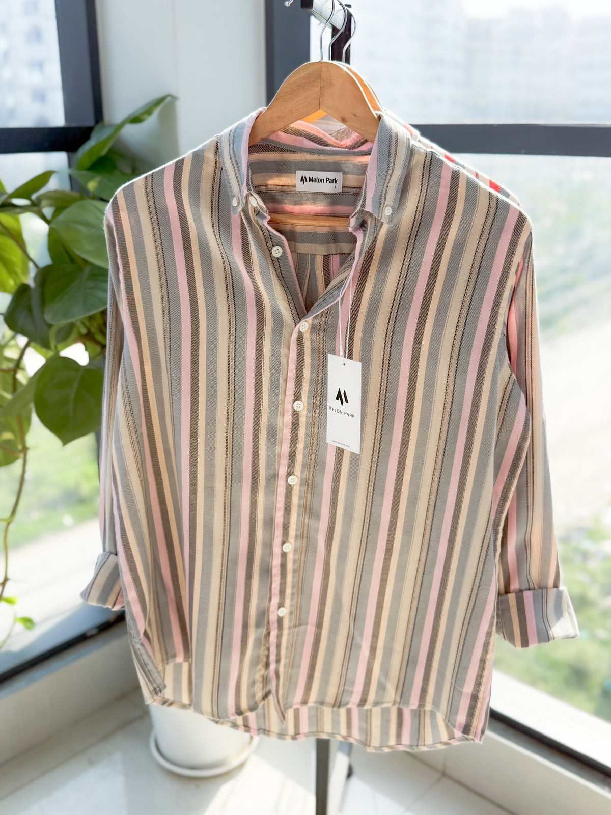Gentle stripe shirt - Muted Horizon