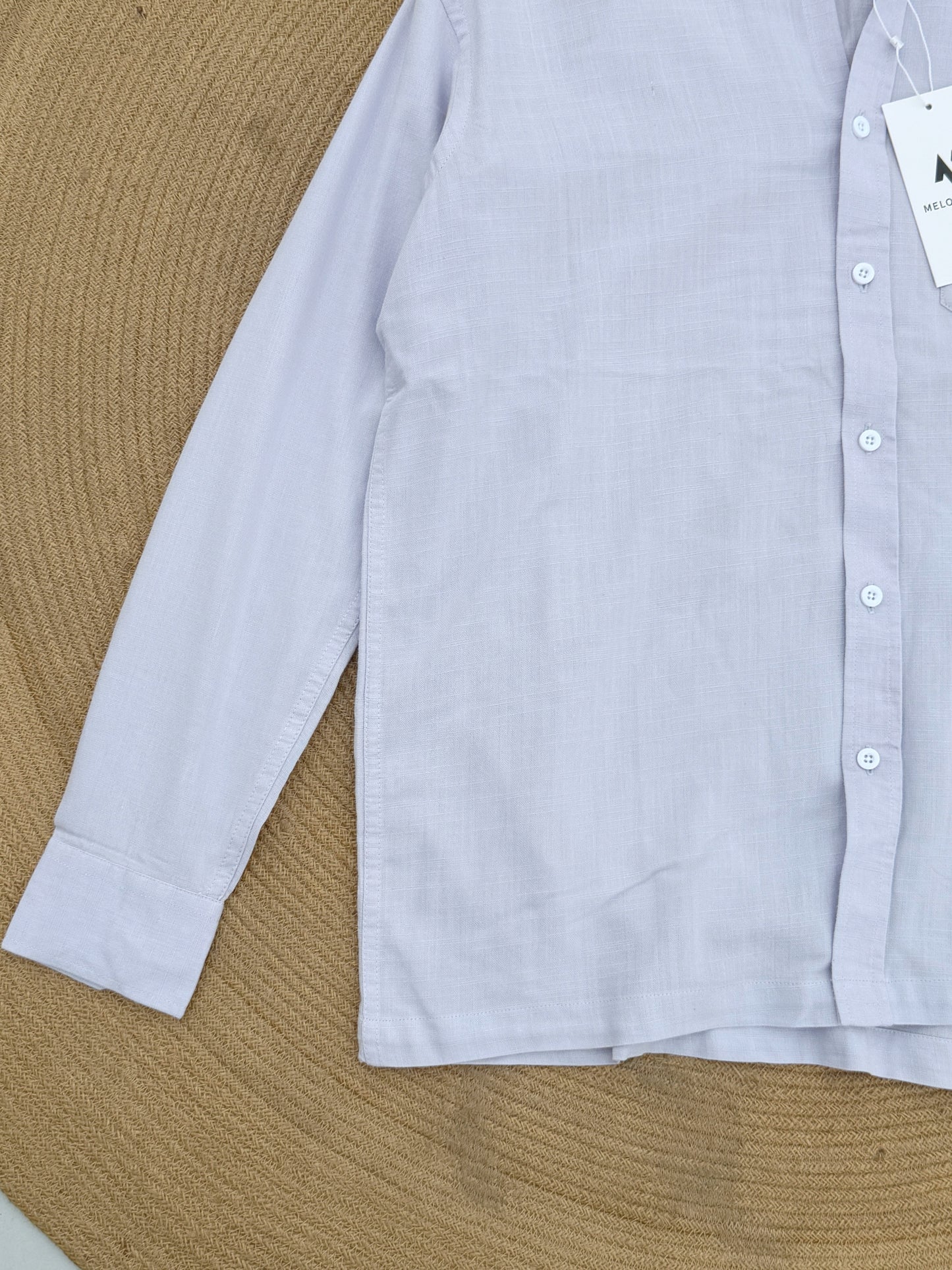 Drop-shoulder boxy shirt - Lavender