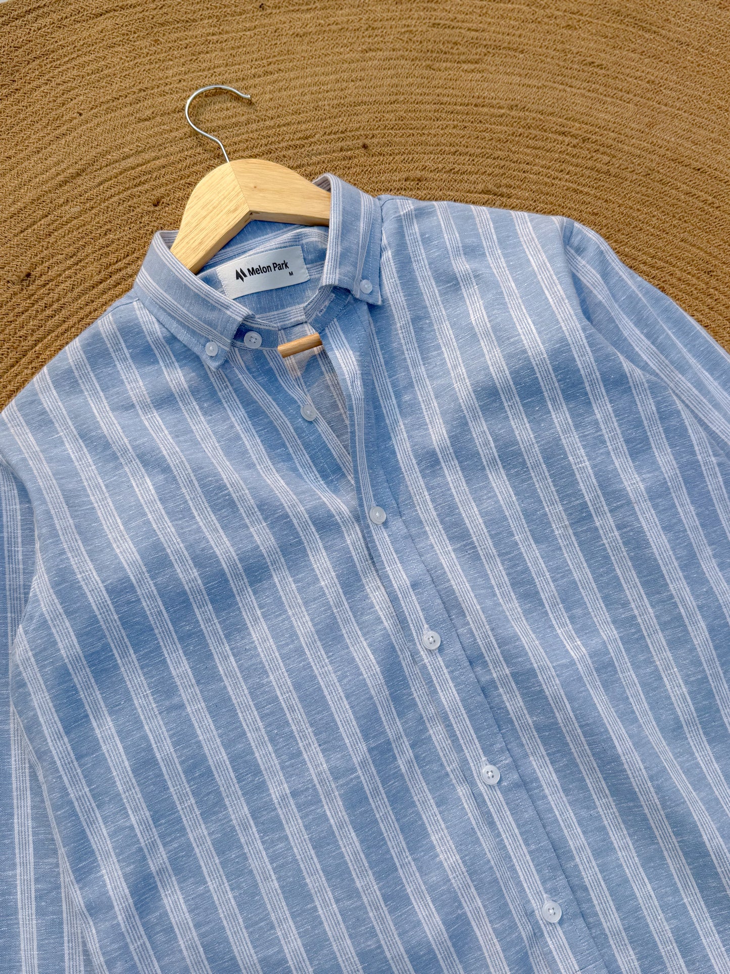 Gentle stripe shirt - Skyline