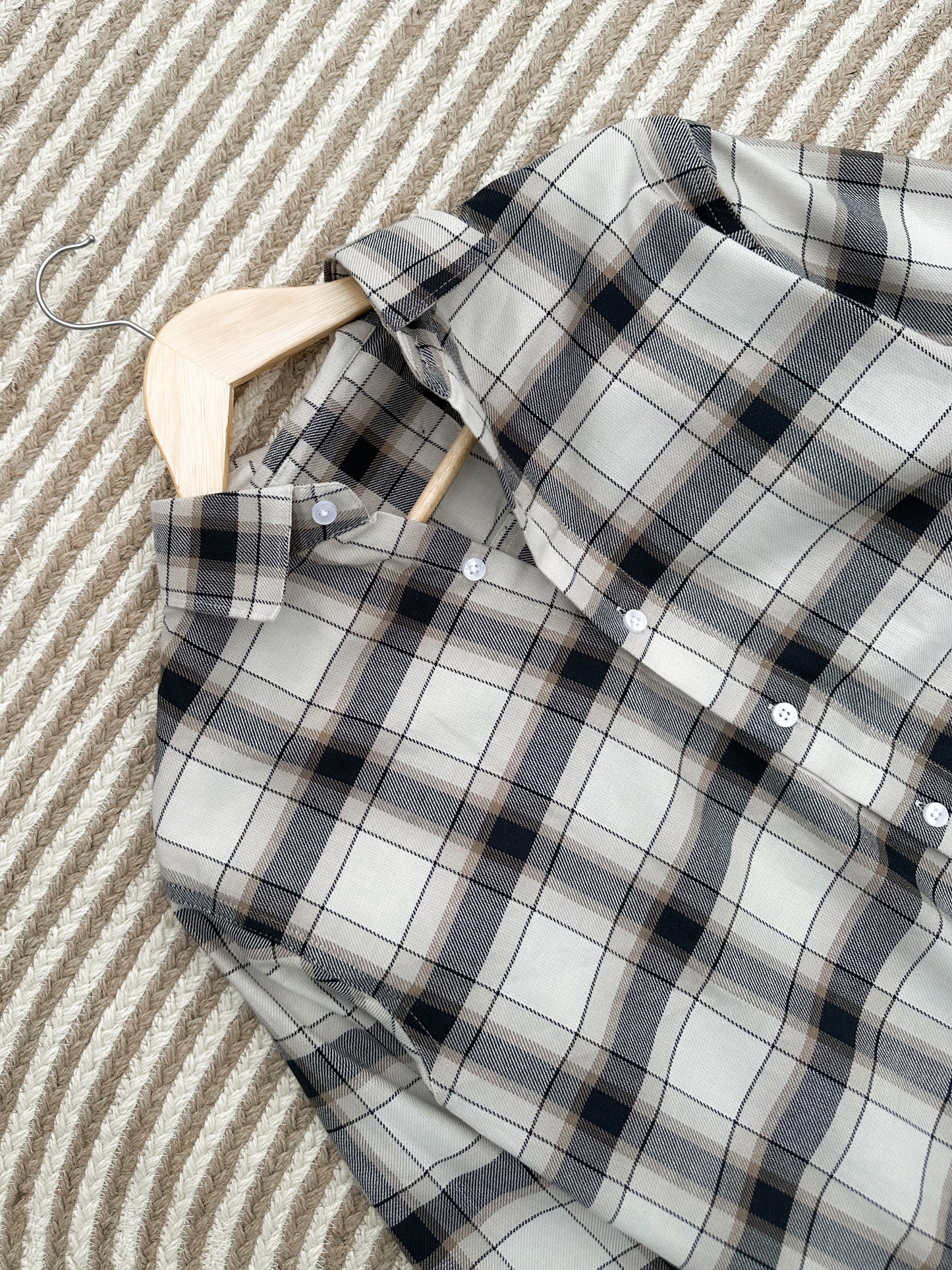 Gentle Check shirt - Blend Mocha