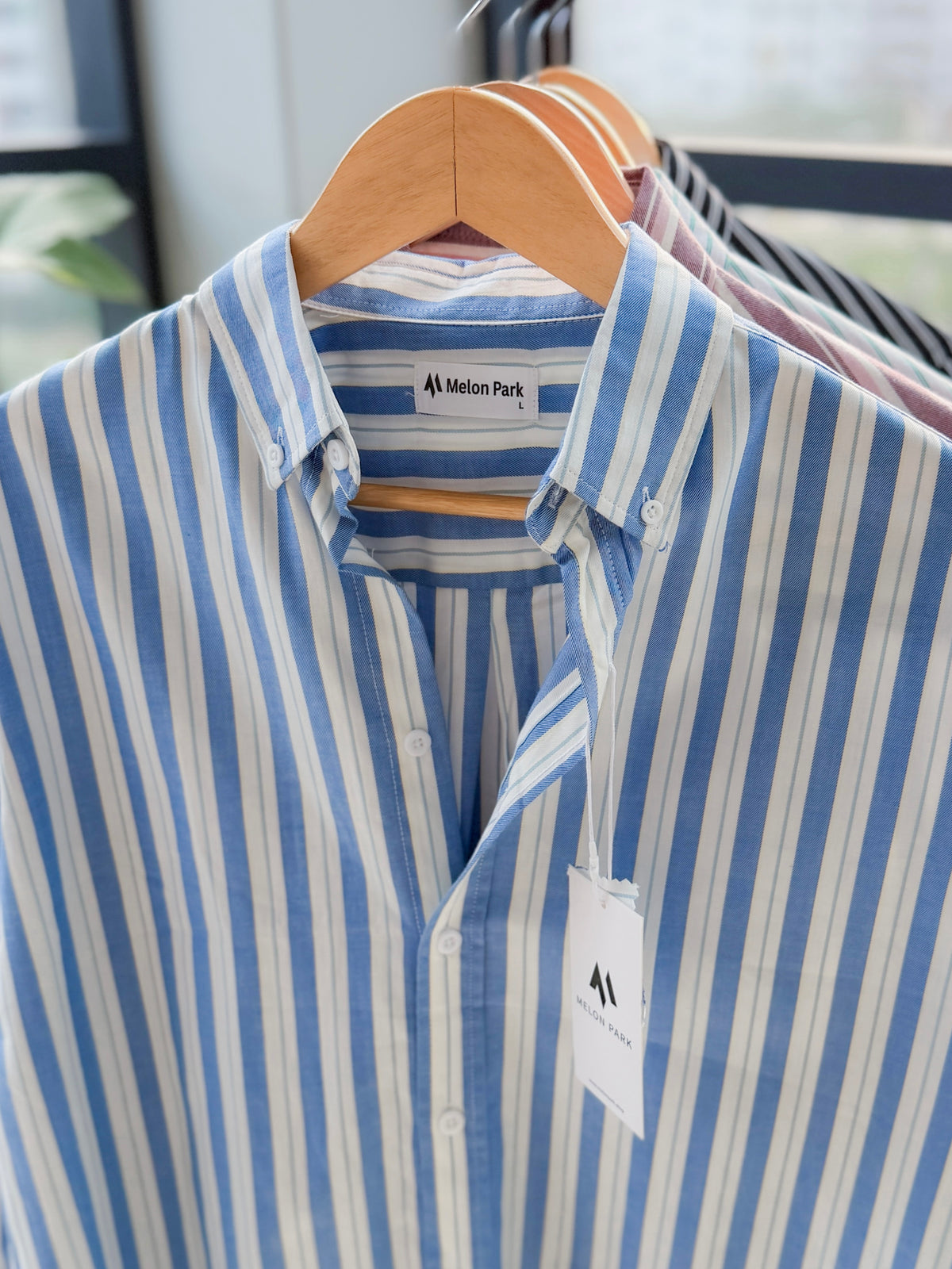 Gentle stripe shirt - Cerulean Breeze