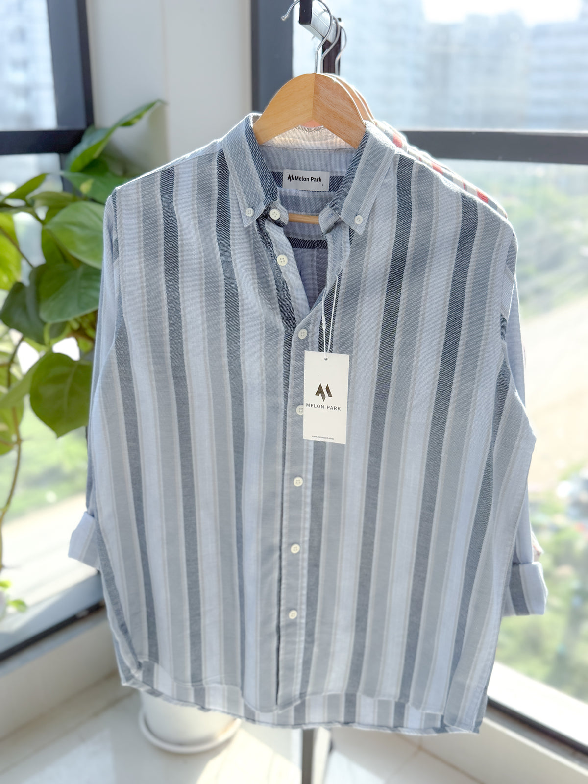 Gentle stripe shirt - Nordic Sky