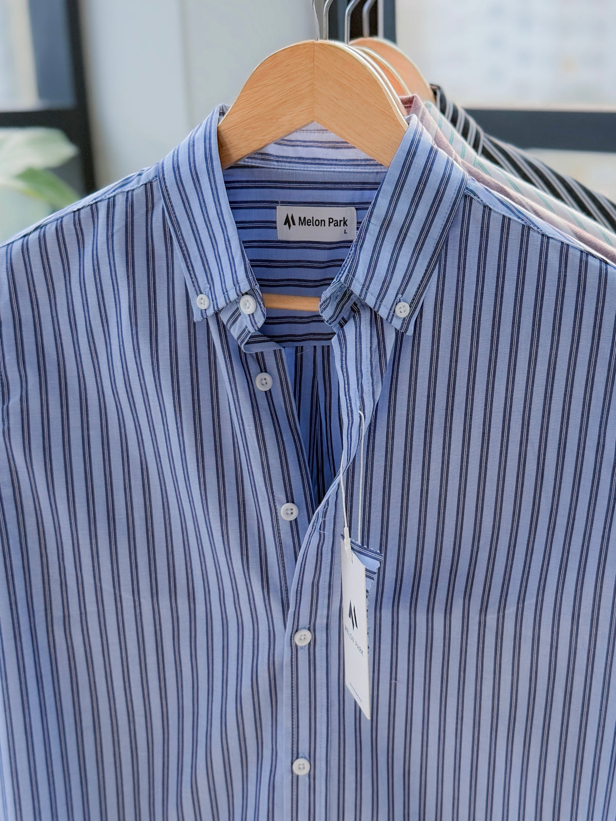 Gentle stripe shirt - Cobalt Ink