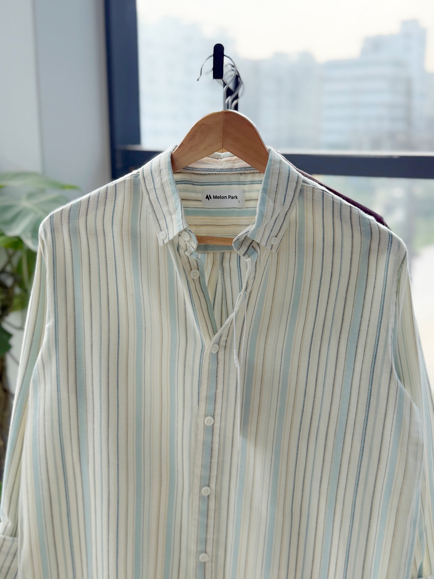 Gentle stripe shirt - Earthy Mist