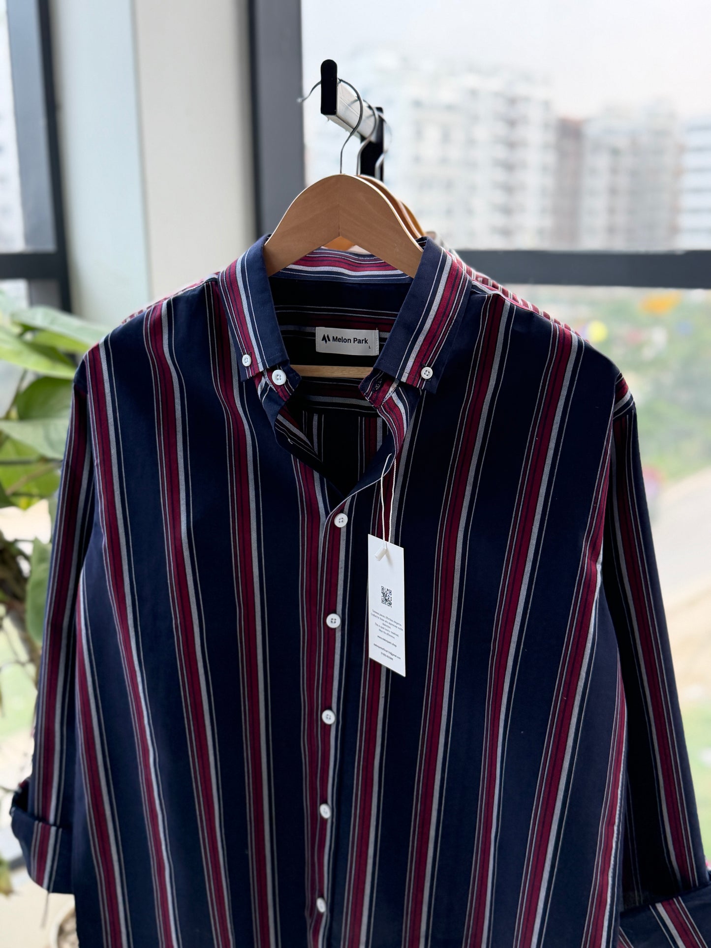 Gentle stripe shirt - The Bordeaux