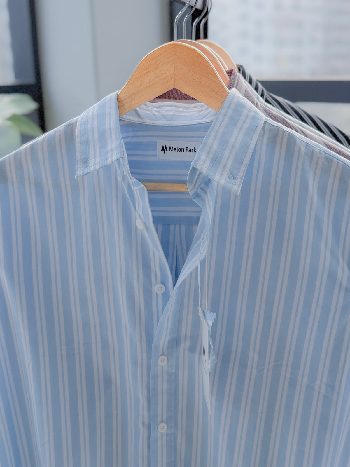 Gentle stripe shirt - Blue Glacier