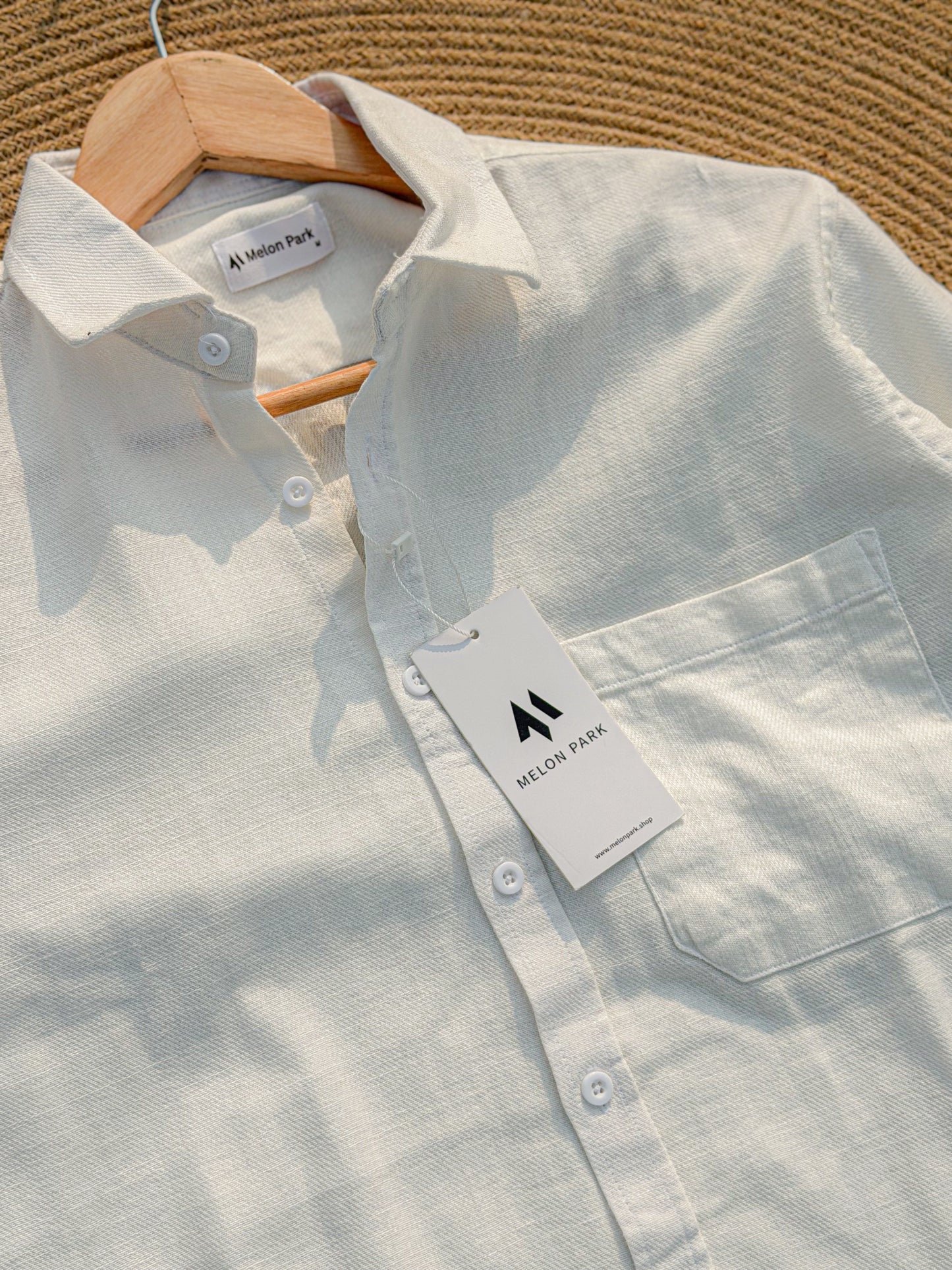 Crafted full sleeve shirt - White