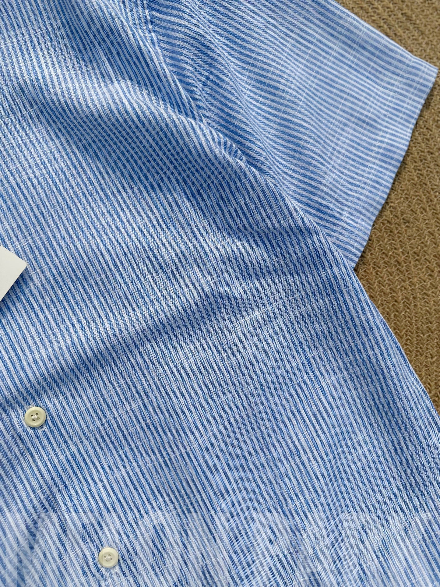 Sky blue stripe Old Money Cuban Shirt