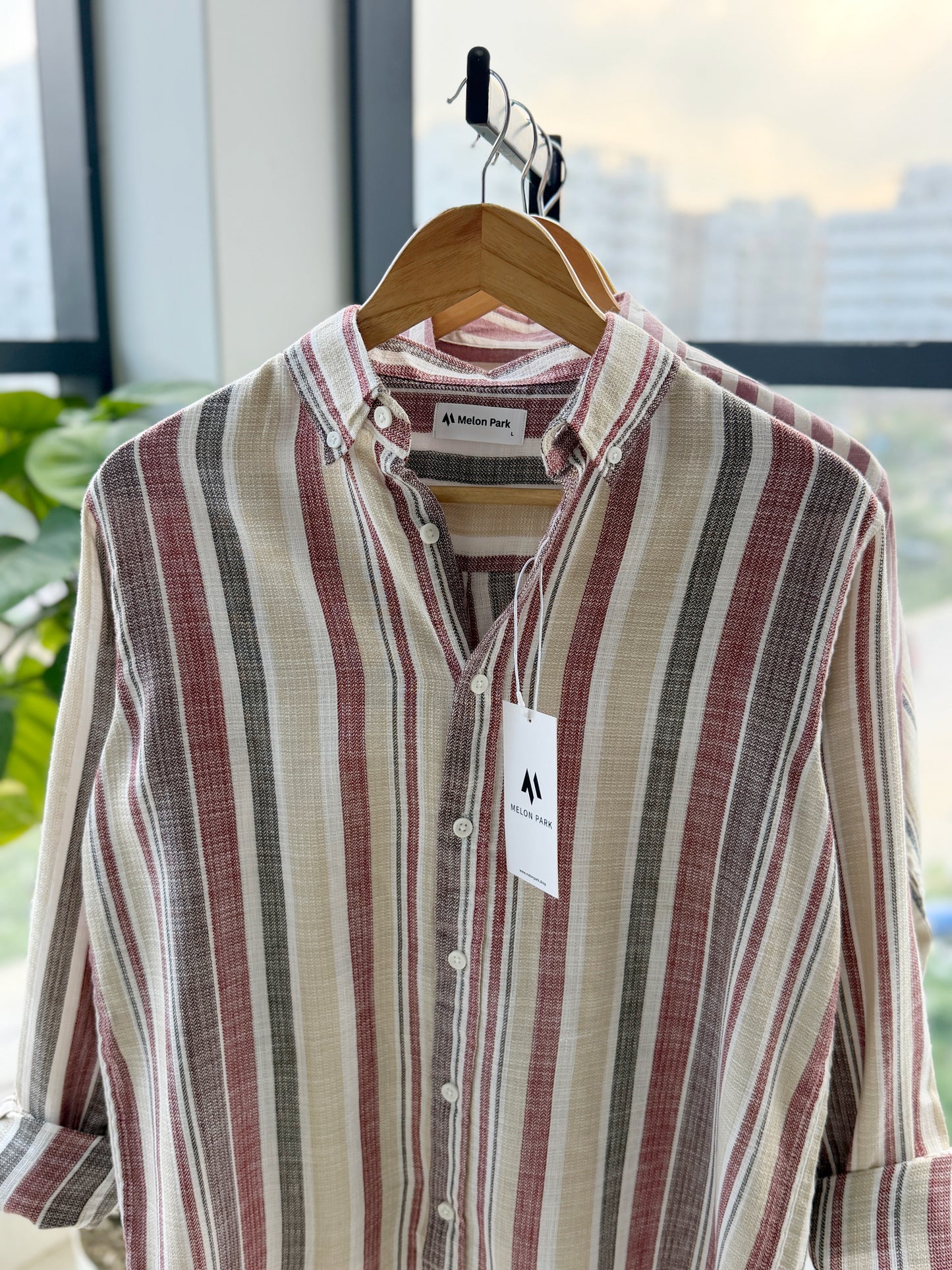 Gentle stripe shirt - Warm Amber