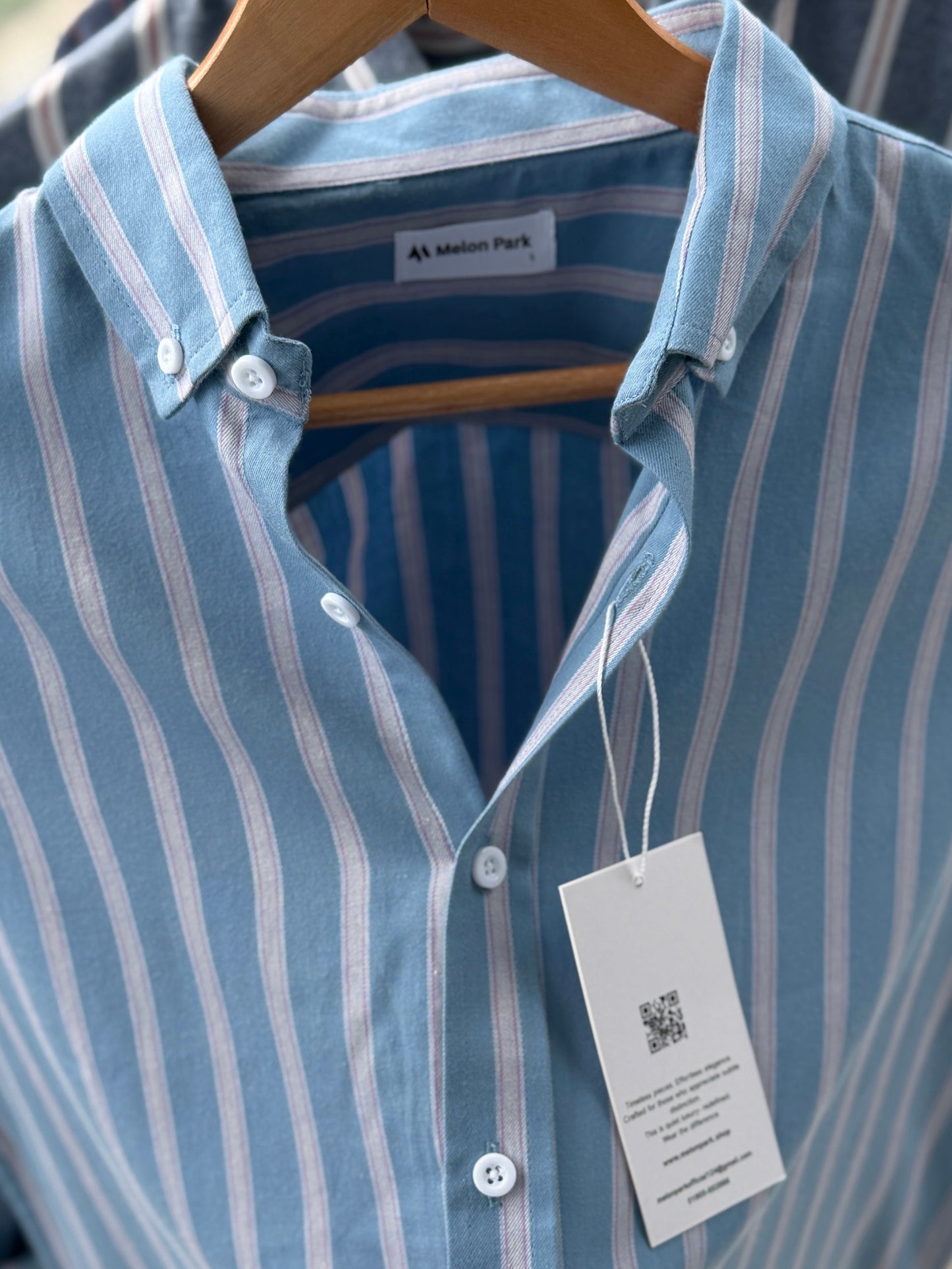 Gentle stripe shirt - Santorini