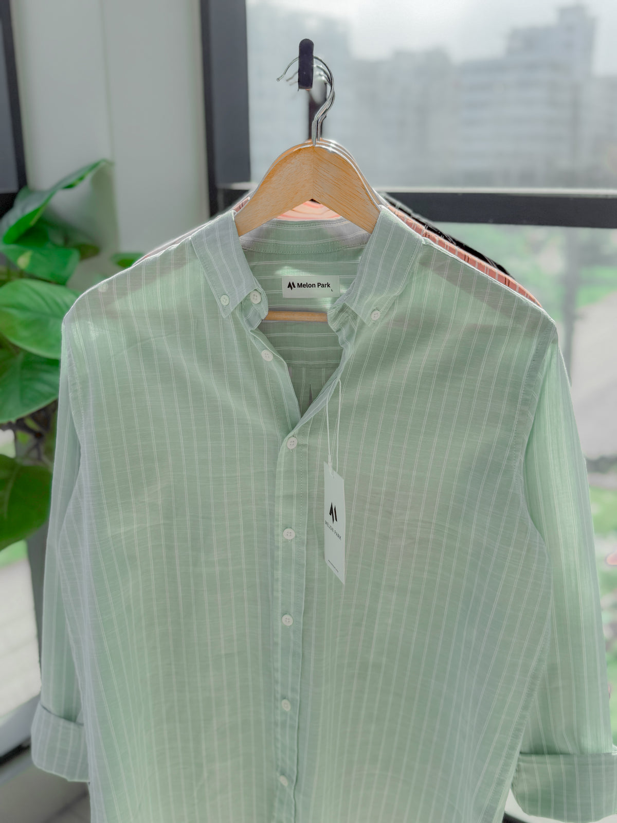 Gentle stripe shirt - Mint Pistachio