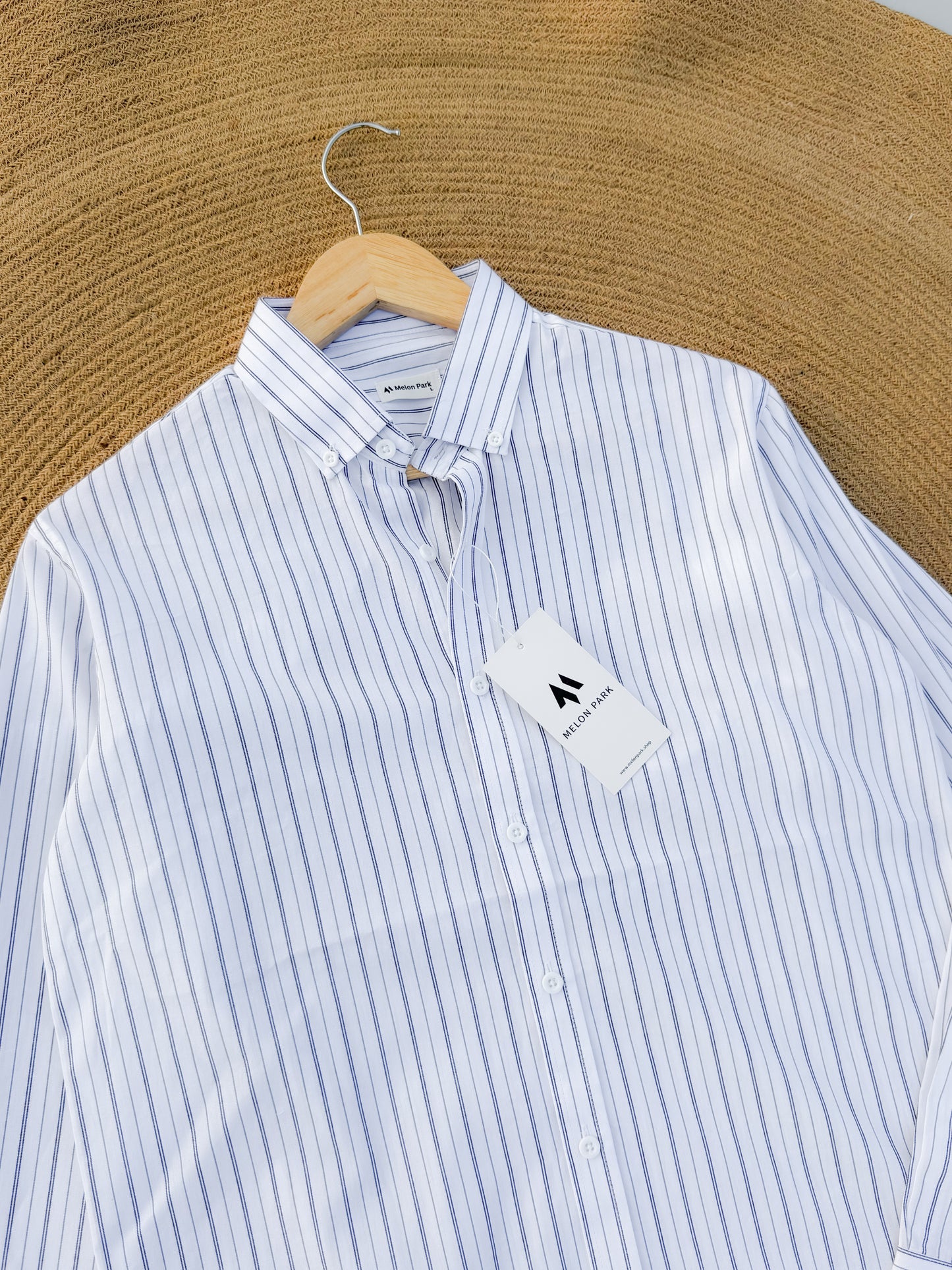 Old Money full sleeve shirt - White Linear