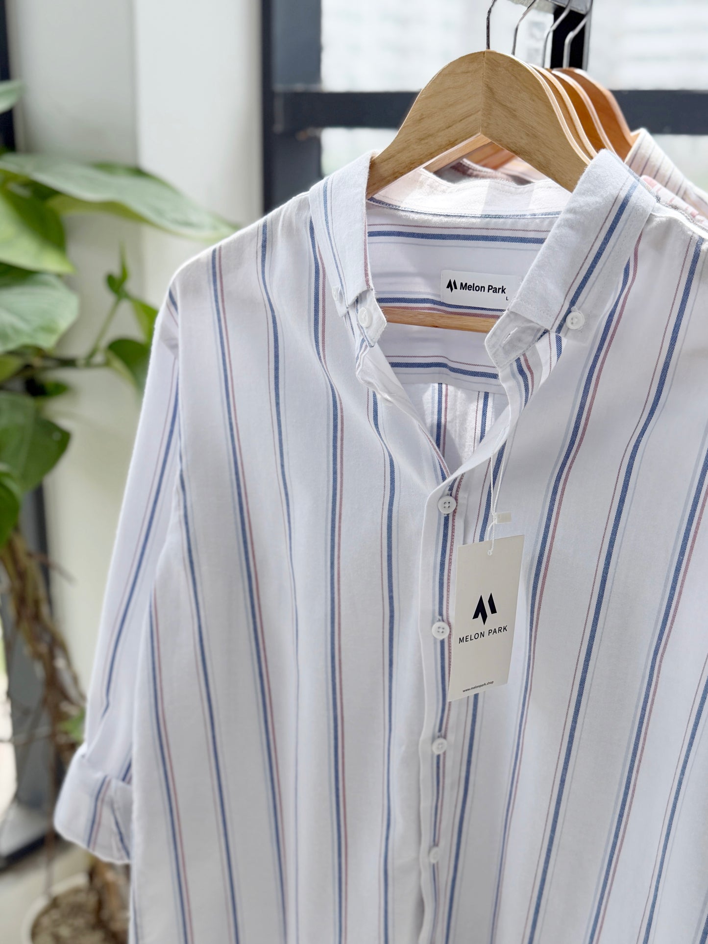 Gentle stripe shirt - Bright tide