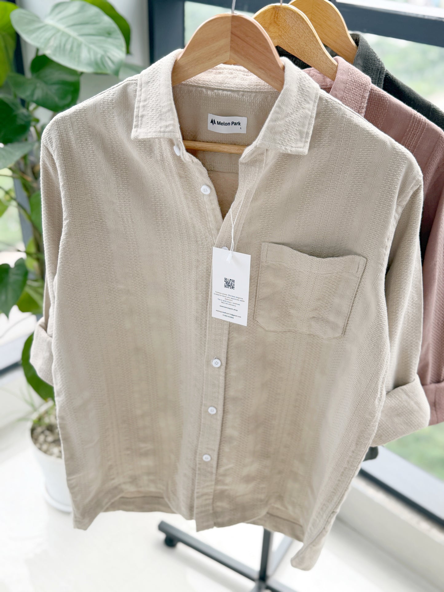 Crafted Dropshoulder Shirt - Resort Off White