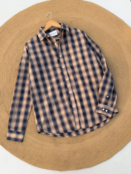 Gentle Check shirt - Highland Caramel